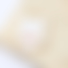 Breloque chat ailes blanc rose 26mm