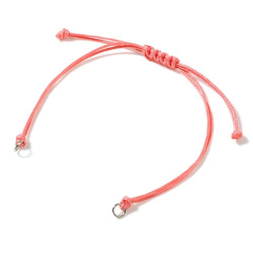 Bracelets tressés rose argent mat réglable 14.5cm