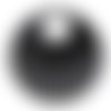 Pendentif estampe rond noir rayées 31mm