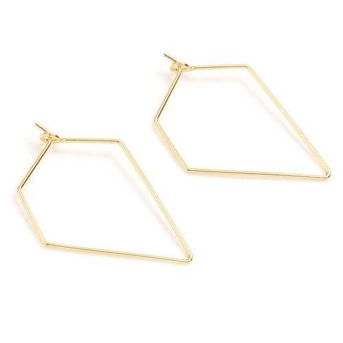 Boucles d'oreilles plaqué or 18k 35mm - x2