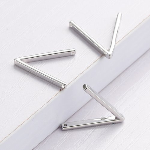 Connecteur furcula argent mat 20 x 19mm