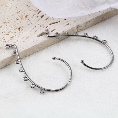 Boucles d'oreilles enveloppante argent 59 mm