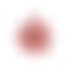Breloque fleur doré rouge 28 x 26mm