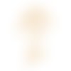 Breloque fleur doré jonquille 22 x 11mm