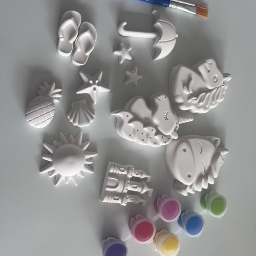 Grand kit créatif : licornes magiques & douceur d'été - céramique d'art (12 pièces)