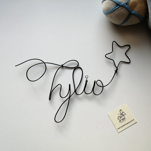 Prénom personnalisé fil de fer "étoile"