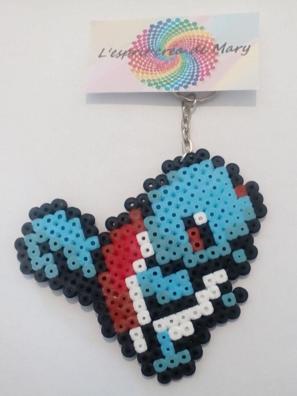 Porte Cles Pixel Art En Perles Hama Pokemon Go Carapuce Un Grand Marche