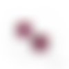 Boucles d’oreilles argent 925 garanti - « cristal swarovski – dormeuse – fuchsia »