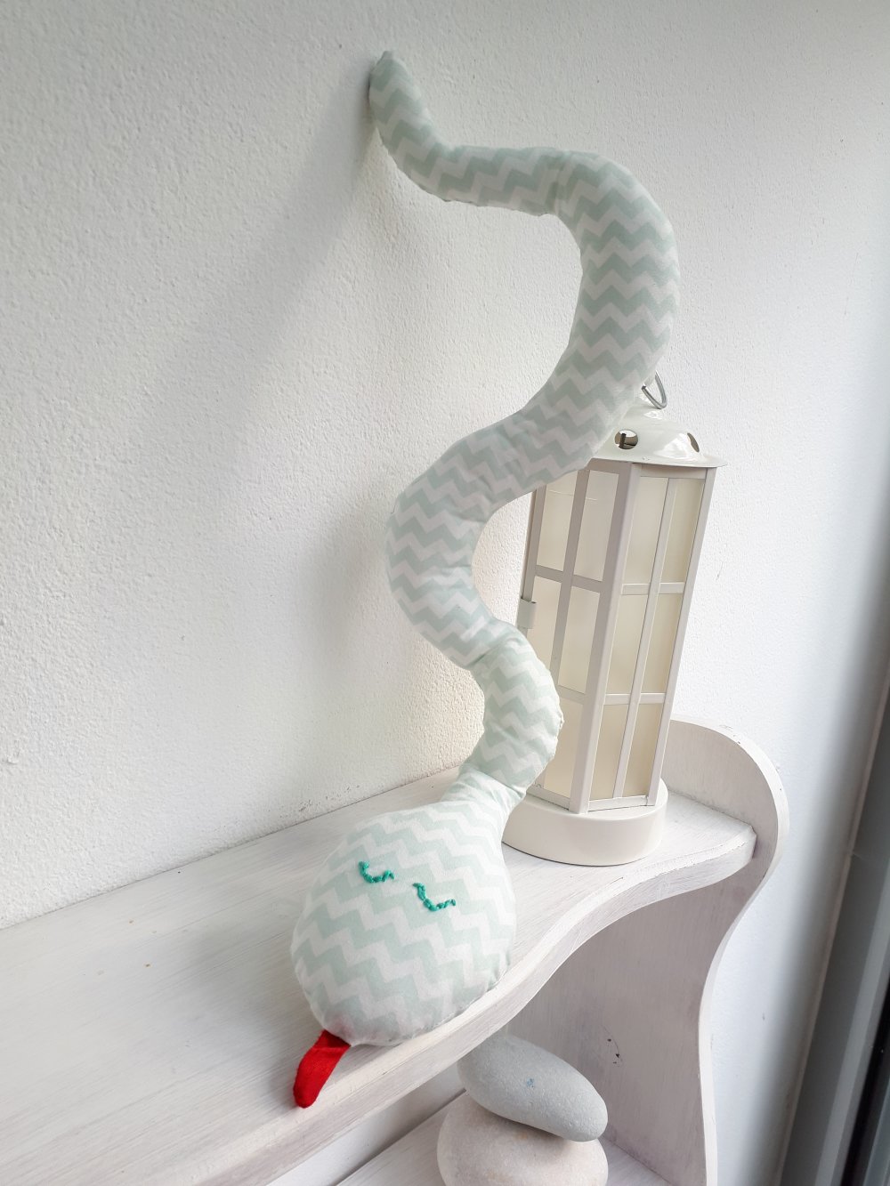Serpent Peluche Pour Bebe Vert D Eau Un Grand Marche