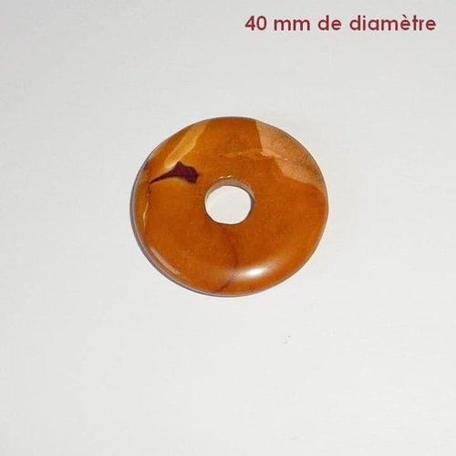 Donut 40 mm en jaspe mokaïte