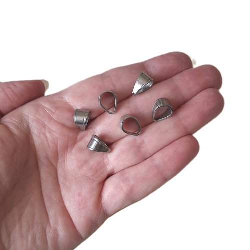 Bélière 12x7 mm en acier inoxydable