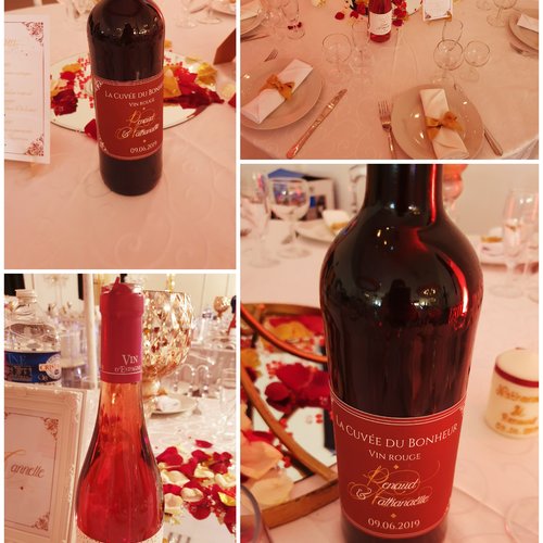 Etiquette bouteille de vin ou champagne - papillon pour fête, anniversaire,  baptême avec photo personnalisable