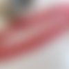 Dentelle en coton du puy en velay, 1.5 cm de large, de couleur rouge, neuve, vendue au mètre