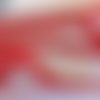 Dentelle en coton, 1.2 cm de large, de couleur rouge vermillon, du puy en velay, neuve, vendue au mètre