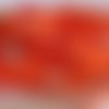 Ruban en satin, double face, europe, de couleur orange, 2.6 cm de large, neuf, vendu au mètre