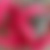 Biais fantaisie, en coton, 20/10/10 mm de large, rose fluo, neuf, vente au mètre