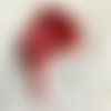 Appliqué, patch, oiseau cardinal, au plumage rouge, 4.8 cm sur 8 cm de haut, vente à l'unité
