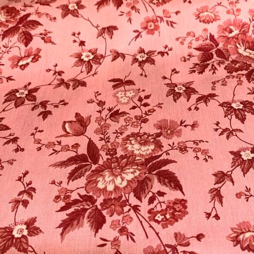 Shabby ! tissu en coton, "blossoms rose fabric", de nancy gere, roses en roses, vente par 25 cm / 112 cm