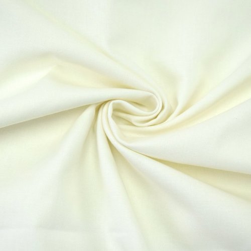 Cretonne de coton, crème, spéciale patchwork, qualité européenne, large de 142 cm, habillement, masques, vente par 25 cm de haut
