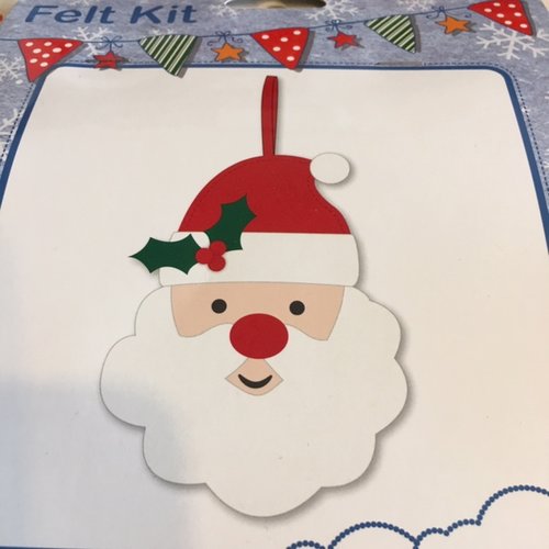 Noël : : kit complet, habicraft, réaliser le visage du père noël, toutes pièces découpées, instructions en anglais, vente au kit