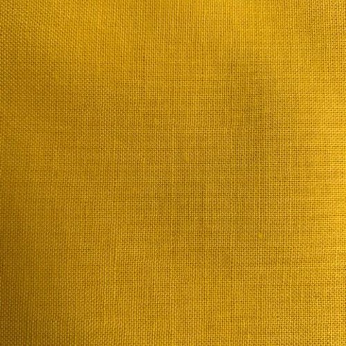 Tissu en coton, de la maison stof, uni, moutarde, large de 145 cm, vente par 25 cm de haut