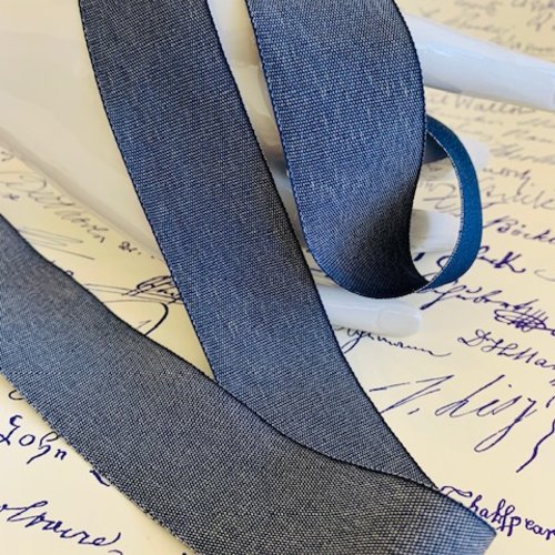 Ruban, galon en jean's, large de 30 mm, en polyester, pour embellissement, broderie, bracelet, vente au mètre