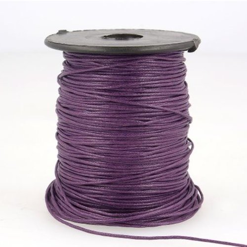 Cordelière aspect cuir,1 mm, pour bijoux, décoration, tressage, couleur : violet, vente à la bobine
