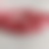 Noël : ruban élastique, ruché vichy, rouge et blanc, 20 mm de large, polyester et élasthanne, france, neuf, au mètre