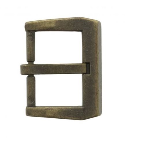 Boucle en métal, rectangulaire, couleur bronze ancien, 3 cm de large/4 cm de haut, tige de 3 cm, vendue à la pièce