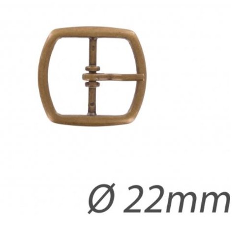 Boucle de ceinture, en métal, couleur bronze, 3cm /2.6 cm, tige de 18 mm, vente à l'unité