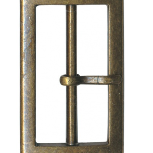 Boucle en métal, rectangulaire, couleur bronze, 2.6 cm/4.7 cm de haut, tige de 3.6 cm, vendue à la pièce