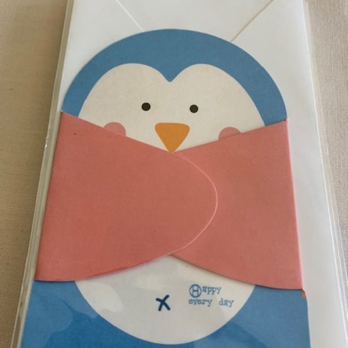 Papeterie : carte pour enfant, bébé oiseau, 10.5 cm/7 cm et son enveloppe, vente à la pièce