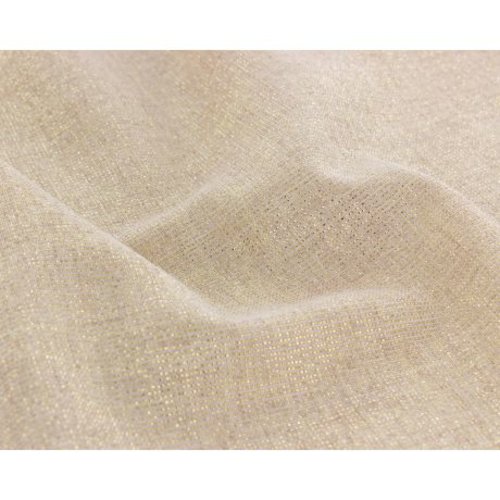 Tissu lurex doré, 50 % coton, 50 % polyester, laize de 155 cm, vente par 25 cm de haut