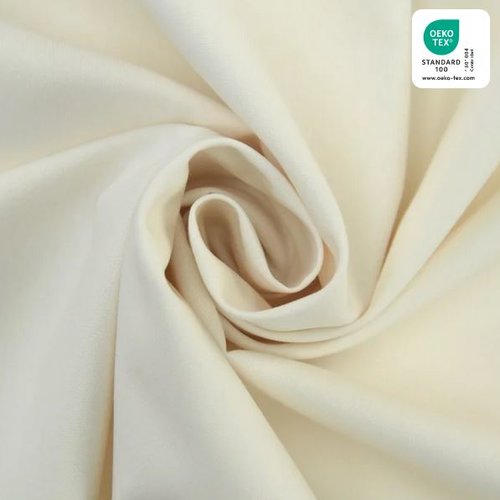 Tissu en 100 % coton, de couleur blanc cassé, pour couture et patchwork, vente par 25/150 cm