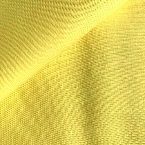 Tissu en coton, uni, dashwood, de couleur jaune jonquille, en accord avec la gamme, large de 110 cm, vente par 25 cm de haut