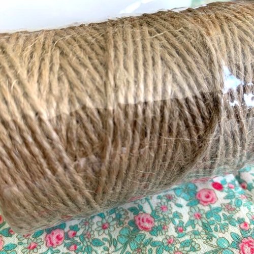 Ficelle décorative, en 100 % jute, taille 2, bobine de 130 grammes, emballage cadeau, vente à l'unité