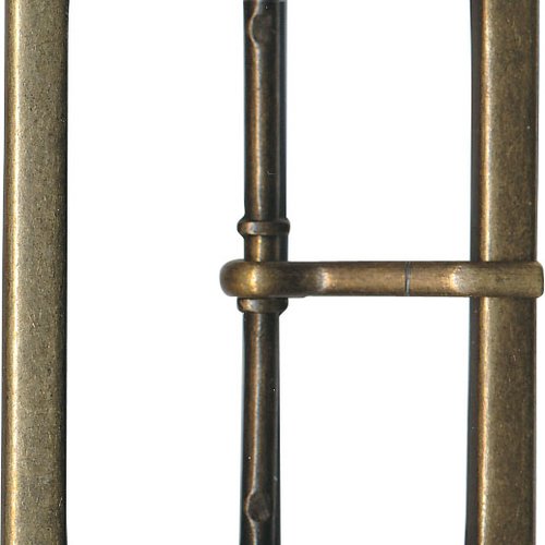 Boucle de ceinture, en métal, nuances bronze, haute de 50 mm, 3.5 cm de largeneuve et vendue à l'unité