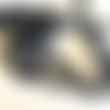 Dentelle en coton, made in france,  large de 10 mm, de couleur noire noire,  habillement, décoration, vente par au mètre