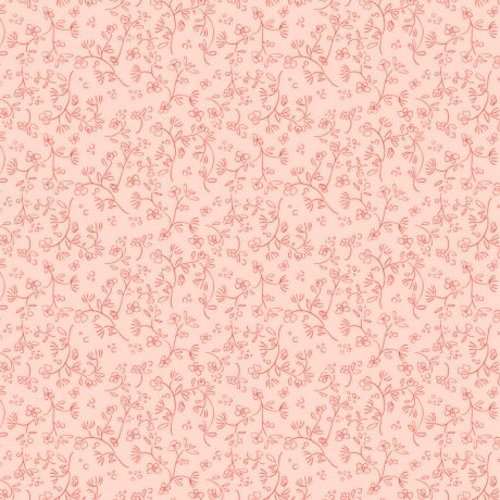 Tissu japonais, en coton, reflet du printemps, rose à motifs roses, tons gradués, dessinés, vente par 25 cm sur 112 cm de laize