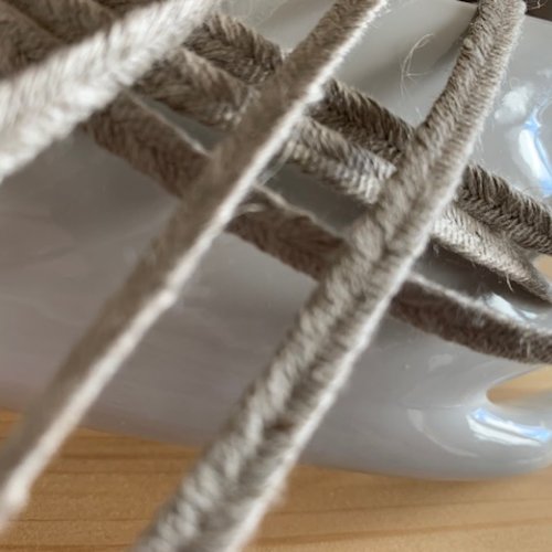 Galon ruban, style soutache, en lin et coton, 5 mm de large, couleur lin, vente au mètre linéaire