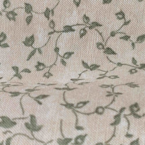 Tissu designer, robyn pandolph, pour moda, en coton, vente au coupon de 55/50 cm, feuillages verts sur beige marbré, 2014