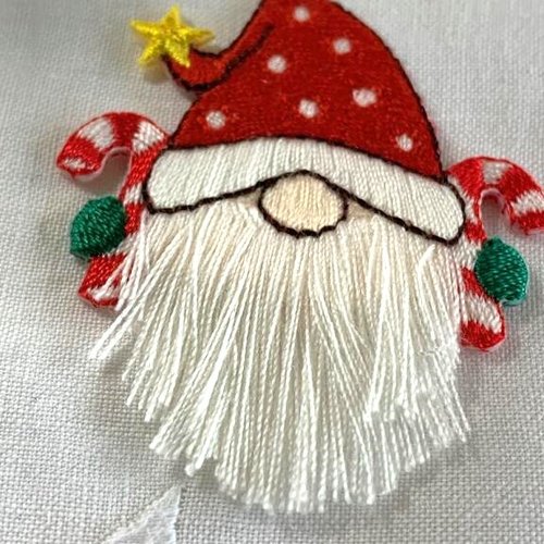 Écusson nouveau ! lutin rouge, noël, 4/5 cm, en fibres mélangées, décoration habit, vente à l'unité