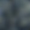 Tissu en coton et lin, 45 % et 55 % respectivement, nature, bleu vert, feuilles, vente par multiples de  25/130 cm