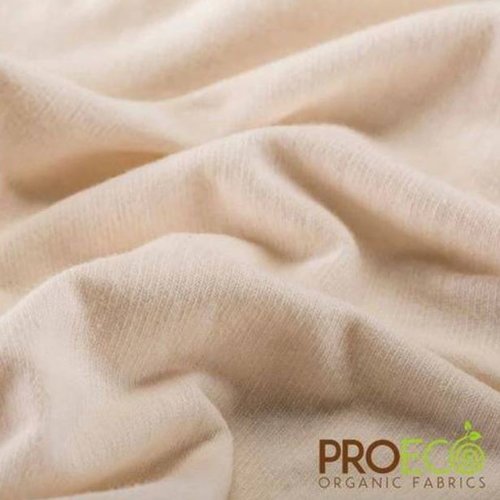 Jersey léger proeco® stretch-fit en coton biologique, de couleur naturelle, 145 cm de laize, vente par 50 cm de haut