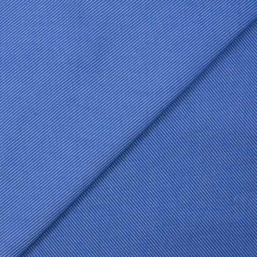 Tissu, en sergé de coton, bleu et gris, aux fines rayures en diagonale, vêtement, vente par multiple de 25 cm de haut sur 140 cm de laize
