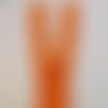 Fermeture à glissière ykk invisible et robuste, 2 cm de large, 24 cm de long, 20 de zip, orange, neuve, produit eu, 