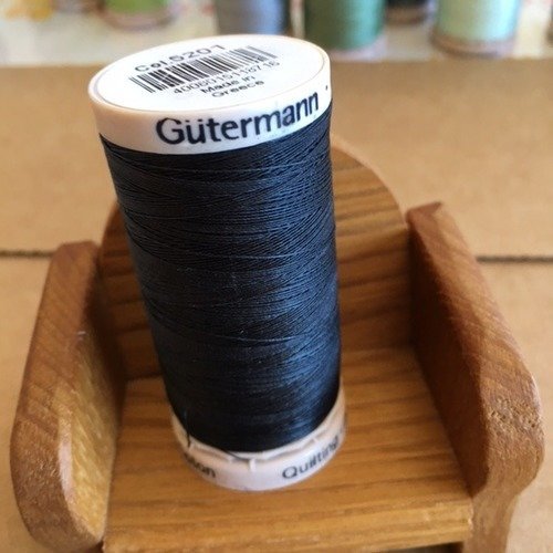 Fil à quilter gütermann, patchwork, 100 % coton mercerisé, 200 mètres, coloris noir n°: 5201