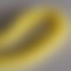 Galon ruban de pompons, en polyester, 1.2 cm de large, de couleur jaune, neuf, vendu au mètre