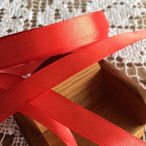 RUBAN taffeta rouge vert 1mx 3.8 cm@RUBBON