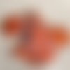Appliqué, patch, du poisson némo, tout orange, à fixer au fer, 9.6 cm/8 cm, neuf, vente pour deux
